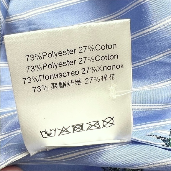 NEW LA DOUBLEJ Sequin Third Eye Striped Long Sleeve Oversized Button Up Shirt XS - Picture 10 of 10